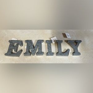 Metal Letters “EMILY”